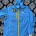 NWT NFL LA Los Angeles Chargers 3 Layer Soft Shell Bonded Zip Down w Zipper Hood