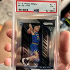 PSA 9 KEVIN KNOX RC 2018 Prizm #217 New York Knicks Rookie / Kentucky Mint