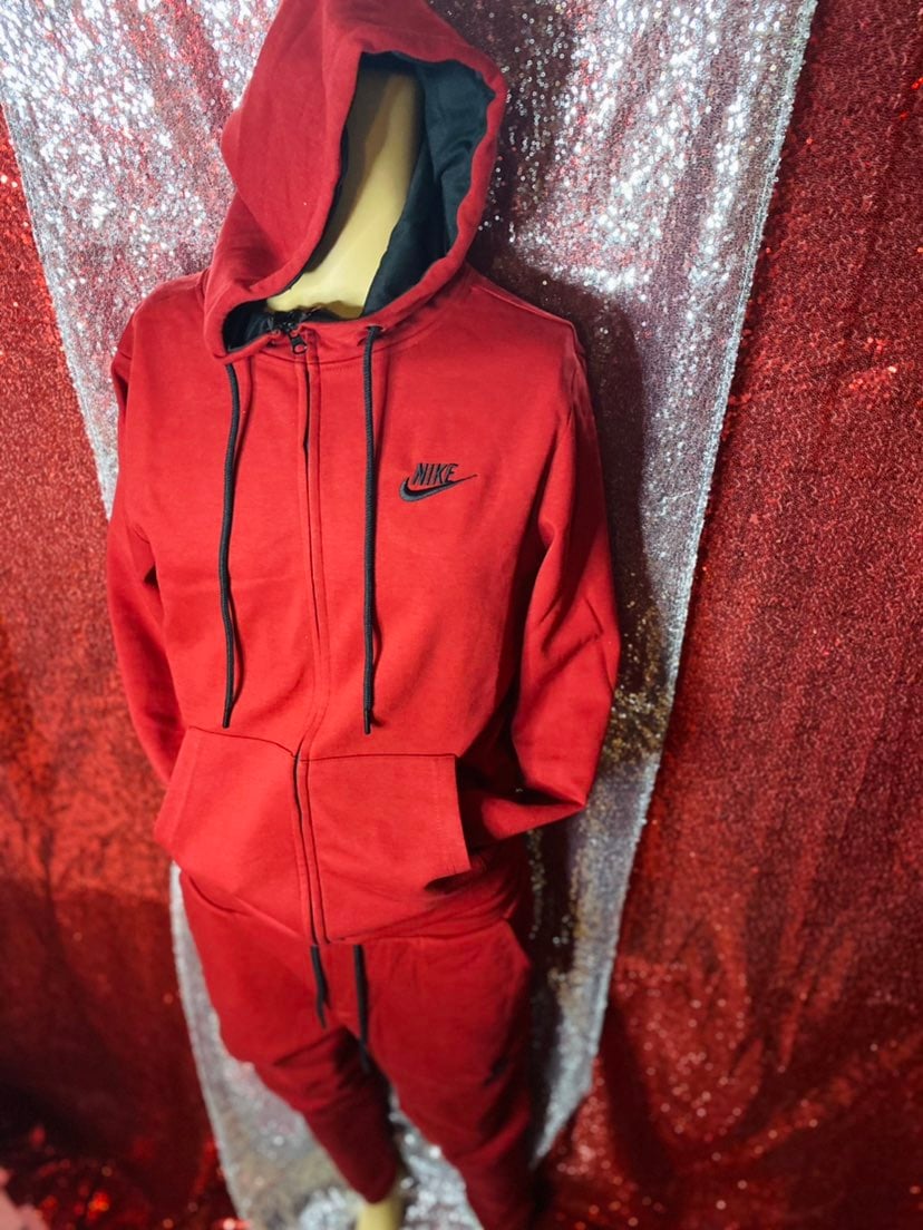 mens red nike jogging suit
