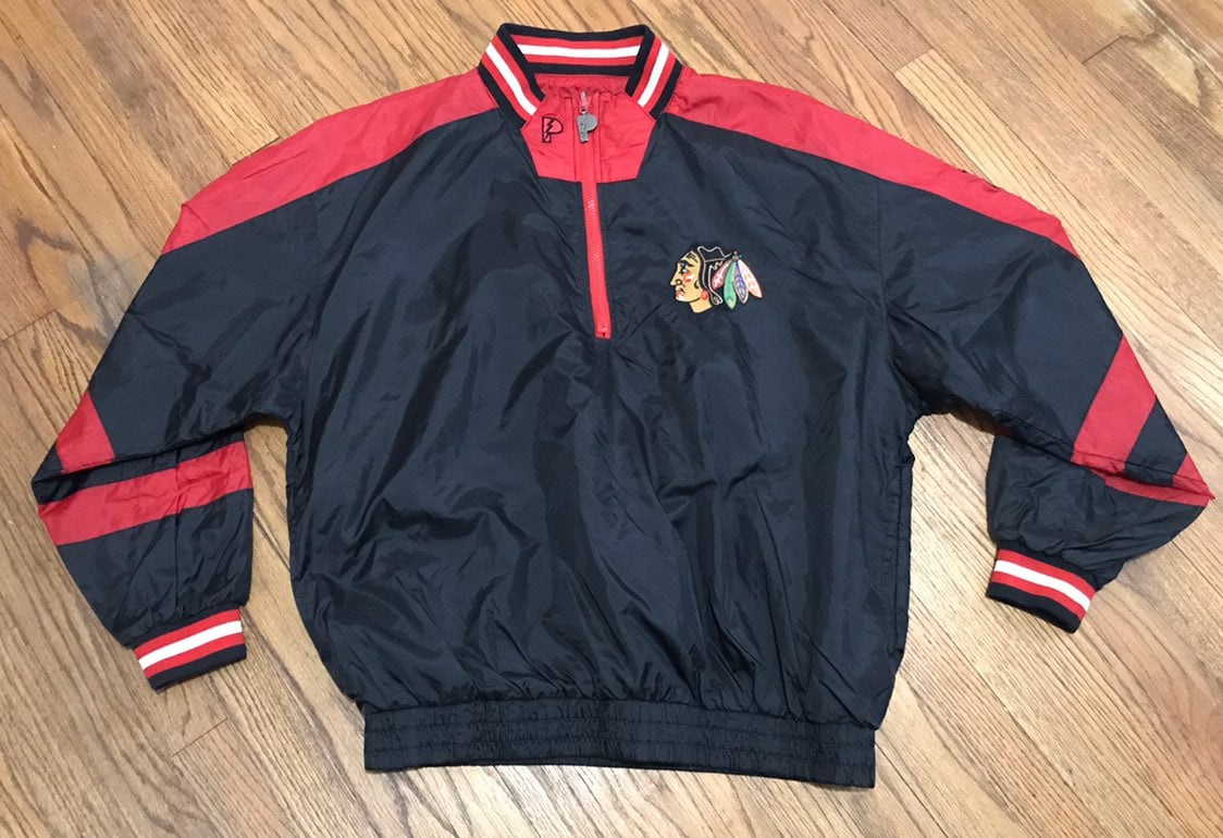 pro player chicago blackhawks windbreake