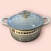 Le Creuset Cast Iron Dutch Oven with Bear Knob (Coastal Blue)
