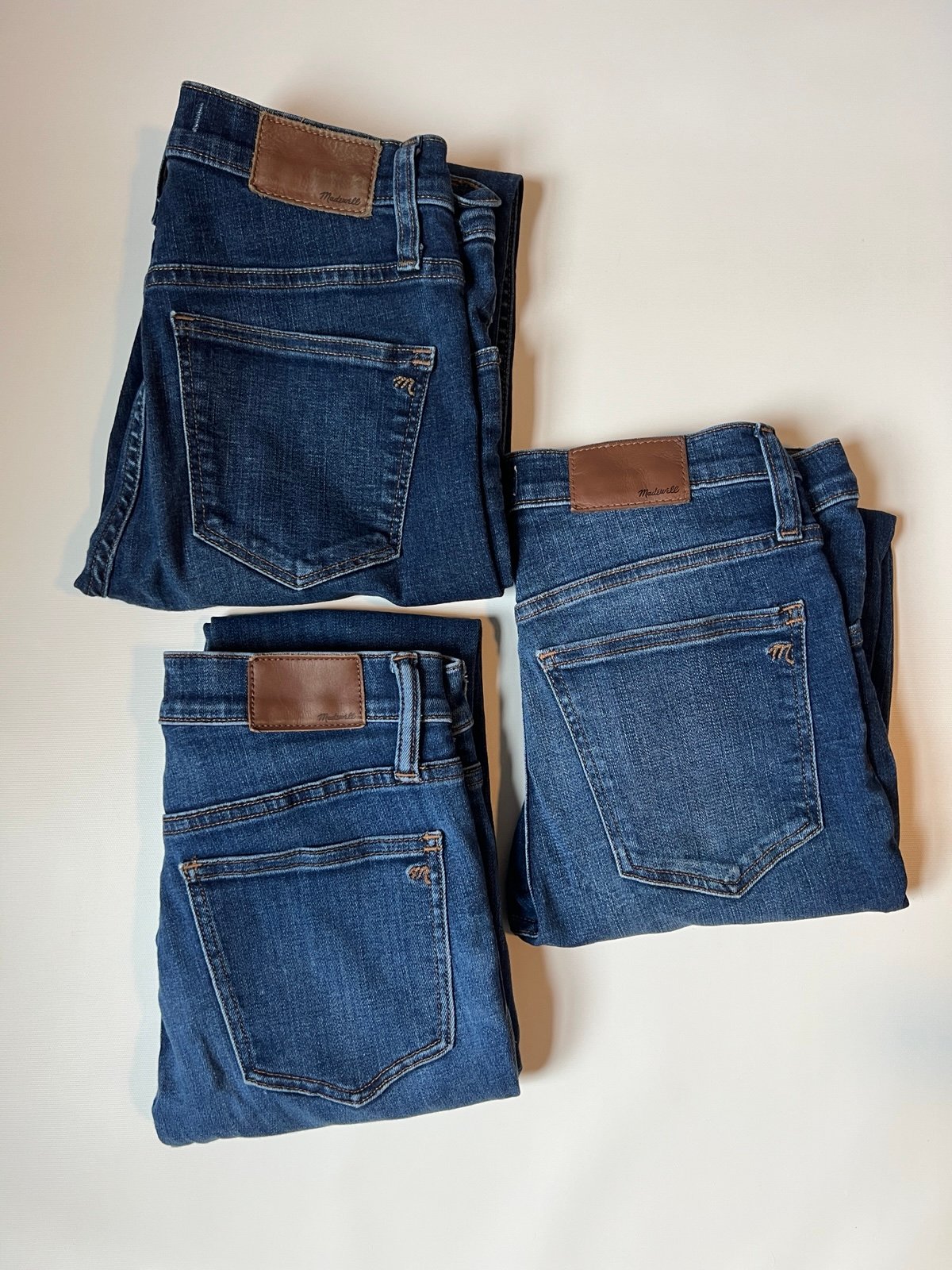 Madewell women’s jeans three pair denim bundle - size 26