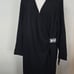 DKNY WOmen's Black Long Sleeve Faux Wrap Dress Size 16W New with tag