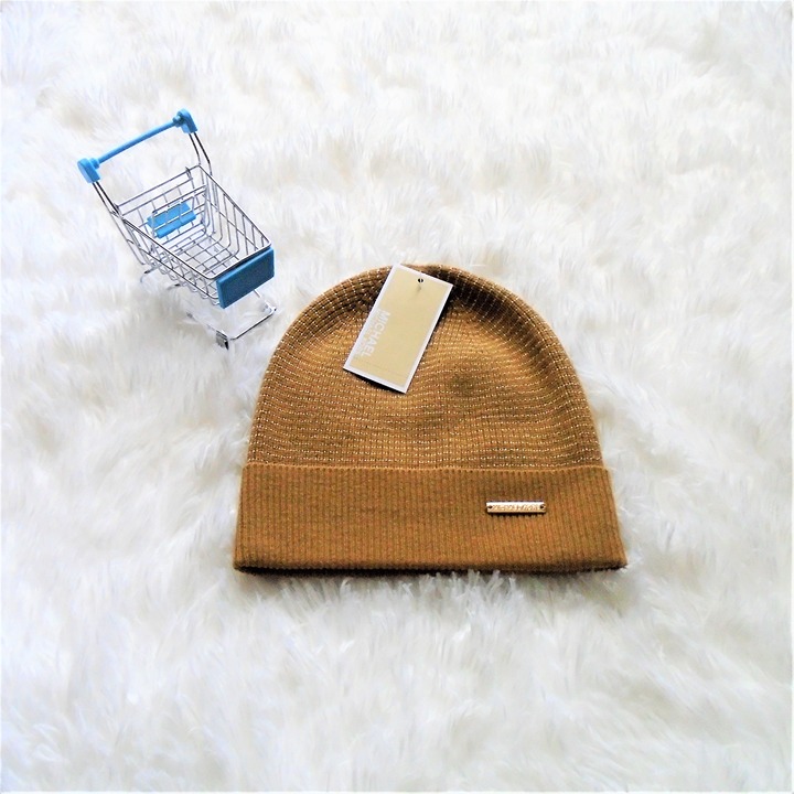 Michael Kors Metallic Wool Blend Beanie One Size