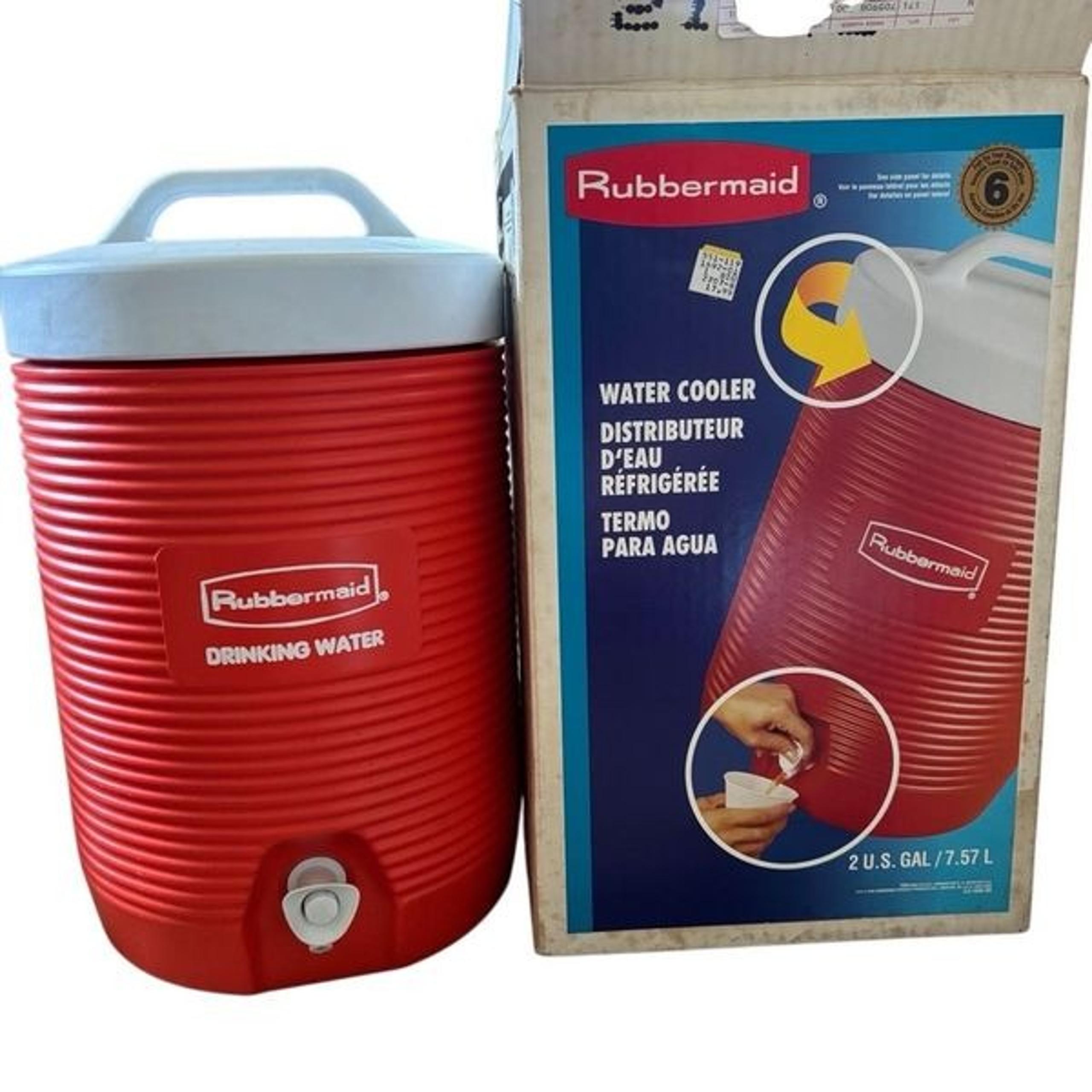Rubbermaid 2 Gallon Vintage 1996 Orange Water Cooler In Original Box