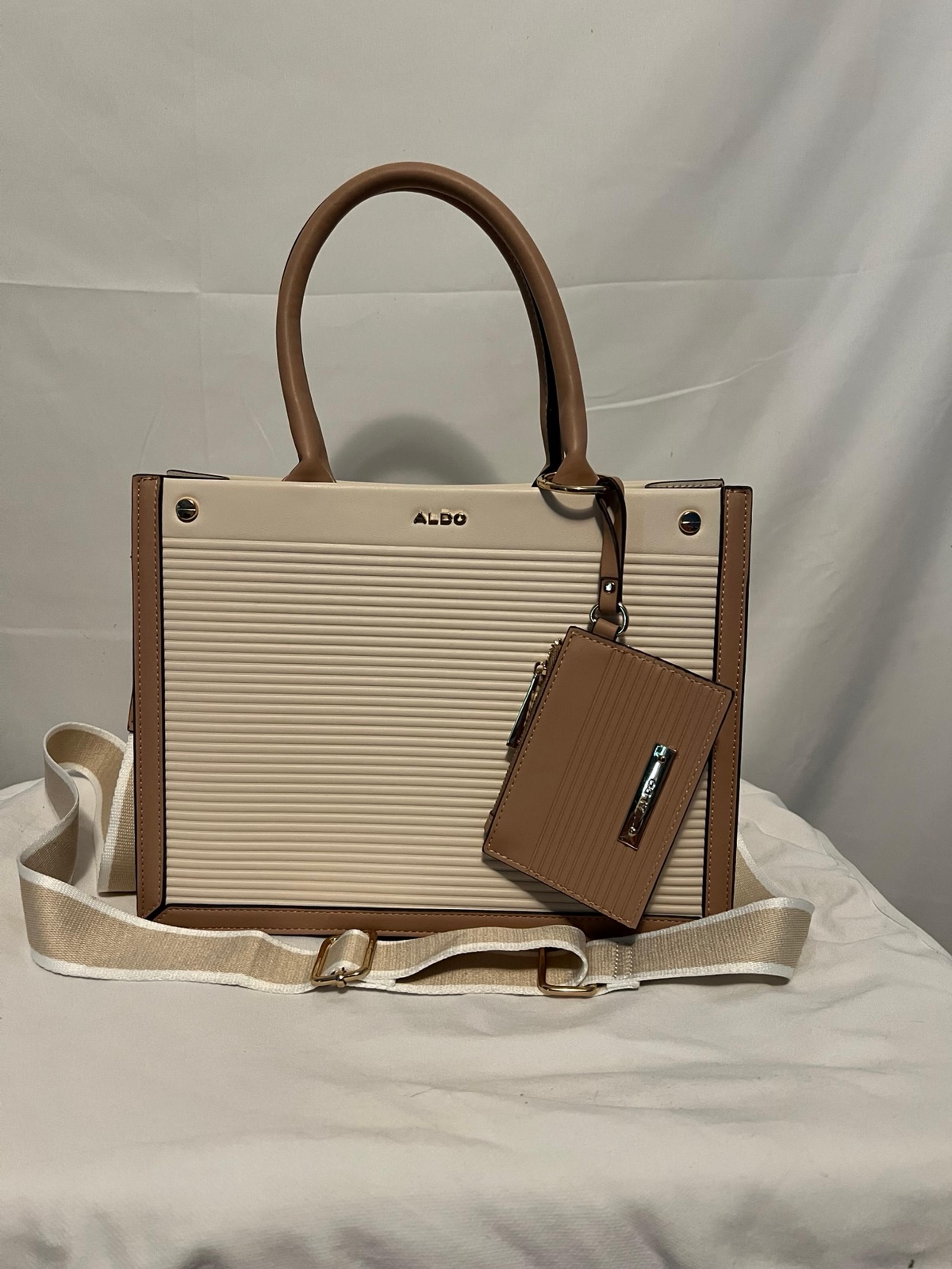Aldo Daspiass Bone & Tan Women's Tote & Satchel bag with Adjustable Strap