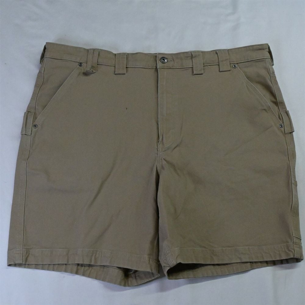 Duluth 44 x 9 Khaki Canvas 71707 Fire Hose Cargo Shorts