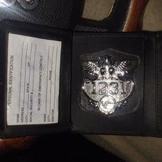 *AUTHENTIC (1942-1946) POLICE OFFICER BADGE+LEATHER WALLET FROM CLEVELAND, OHIO*
