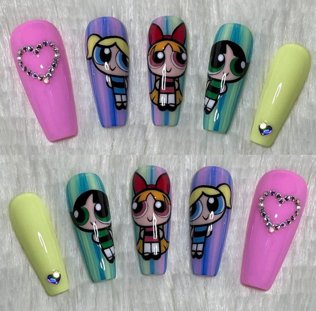 Powerpuff Girls Press On Nails