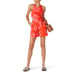 Staud Red and Pink Floral Printed Georgia Romper Sleeveless Size 0