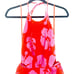 Staud Red and Pink Floral Printed Georgia Romper Sleeveless Size 0