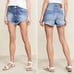 One Teaspoon Outlaws Shorts Size 26 Cutoff 100% Cotton Denim Light Blue Wash