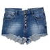 One Teaspoon Outlaws Shorts Size 26 Cutoff 100% Cotton Denim Light Blue Wash