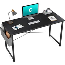 Cubiker Computer Desk 47 Study Desk, Modern Simple w/ Style Storage Bag, Black