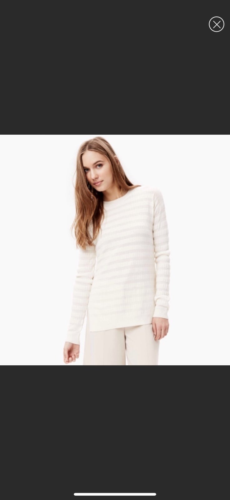 Theory ivory marino wool sweater size L