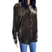 395 NWT ATM Anthony Thomas Melillo Brown Boyfriend Oversized Velvet Shirt Small