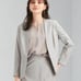 Green Label Relaxing Skirt Suit Set Up, Collarless Jacket