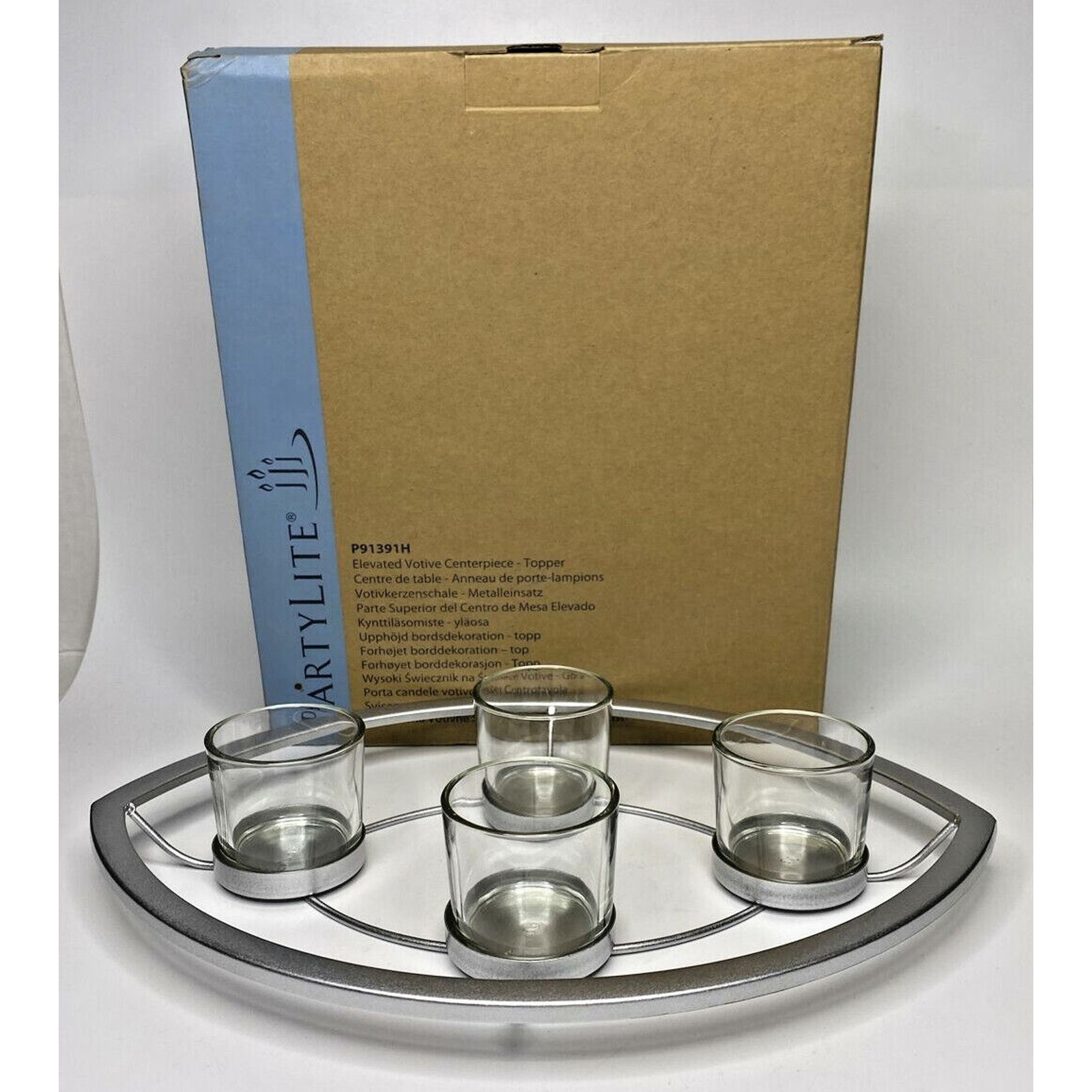PartyLite Elevated Votive Centerpeice Topper Retired NIB P19D/P9139H