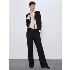 Zara Blazer Pants Suit Set Black 3 Pieces