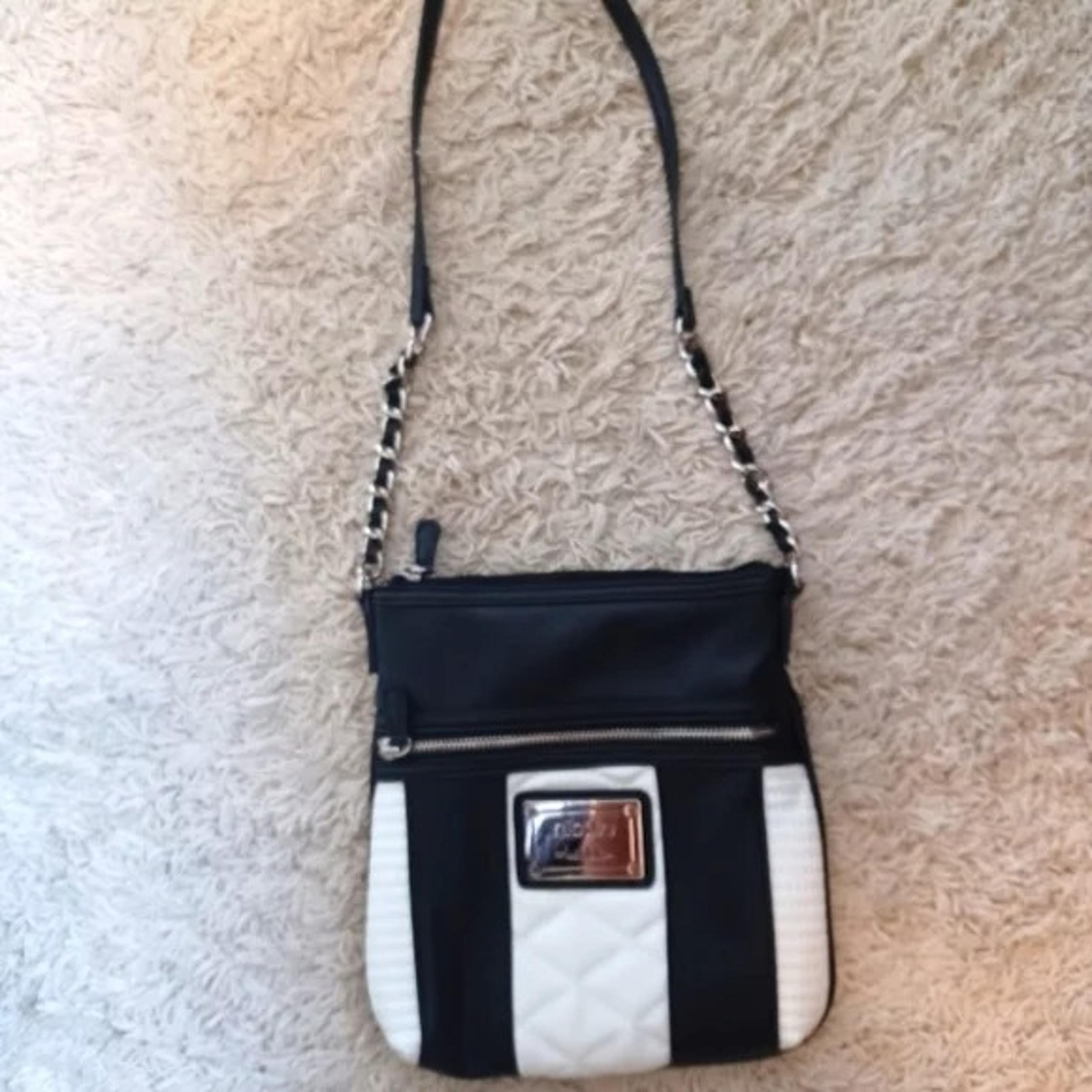 Nicole by Nicole Miller Black and White Crossbody Bag