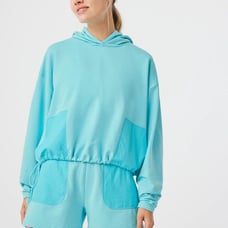 Outdoor Voices BeachTree Hoodie Cropped Turquoise Size S NWT