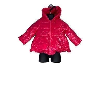 First Impressions Girls Puffer Jacket Pink Hooded Long Sleeve Full Zip 24M