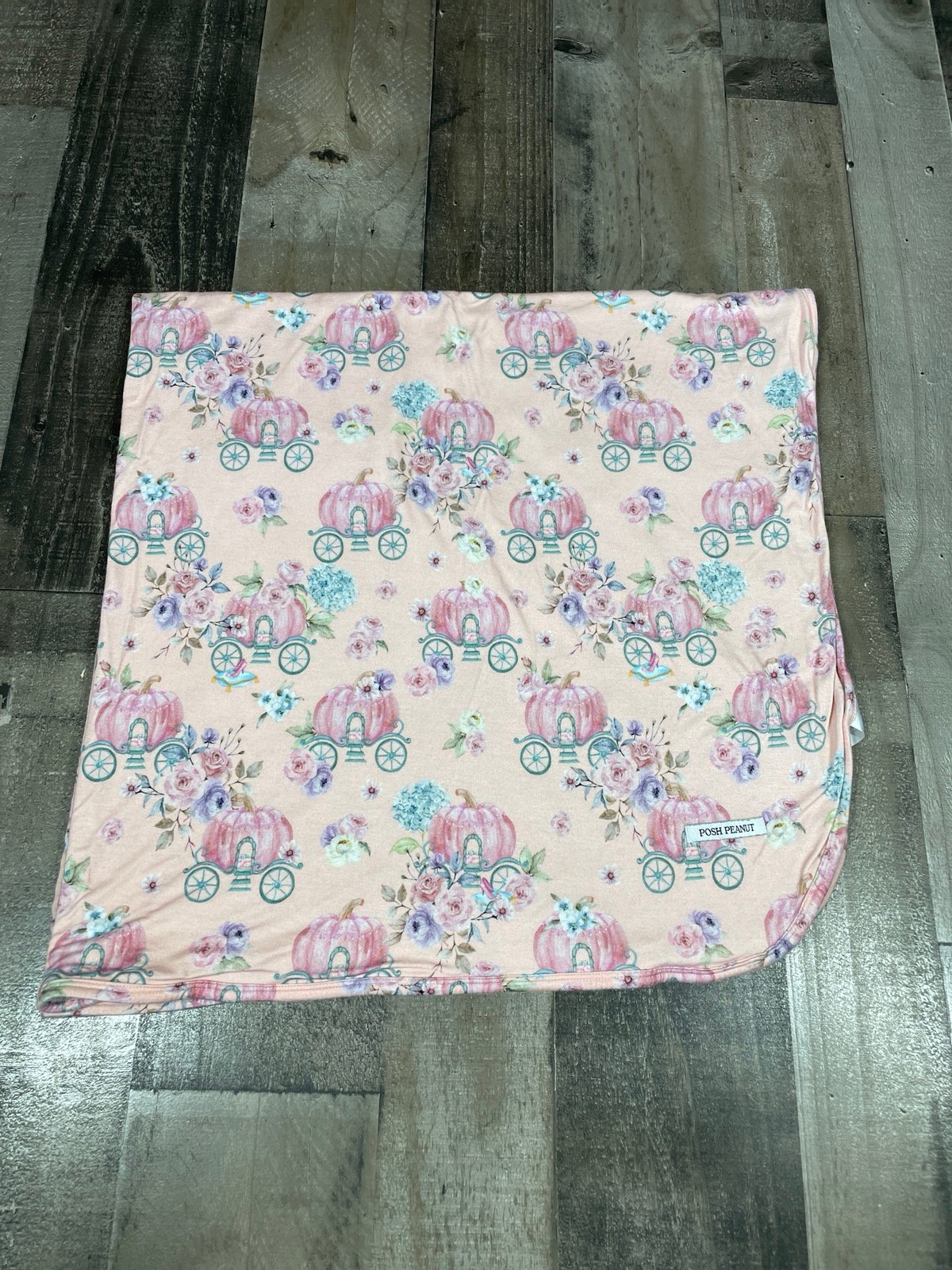 Posh Peanut Pumpkin Carriage Patoo 2-layer reversible bamboo baby blanket