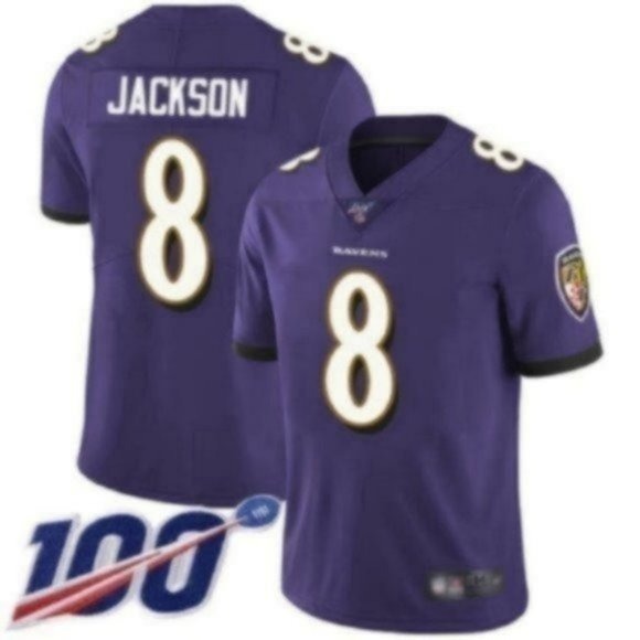 Baltimore Ravens Lamar Jackson 100th Season Jersey