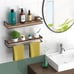 Set of 2, Rustic Wood Wall Storage Shelves