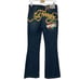 Ed Hardy Women’s Fit and Flare High Rise Jeans Size 30 Embroidered True Love 90s