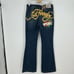 Ed Hardy Women’s Fit and Flare High Rise Jeans Size 30 Embroidered True Love 90s