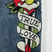 Ed Hardy Women’s Fit and Flare High Rise Jeans Size 30 Embroidered True Love 90s