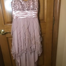 Pink Hi-Low Homecoming Dress (Size 5)