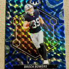 2024 Mosaic NFL - Blue Reactive - Brock Bowers RC - Las Vegas Raiders