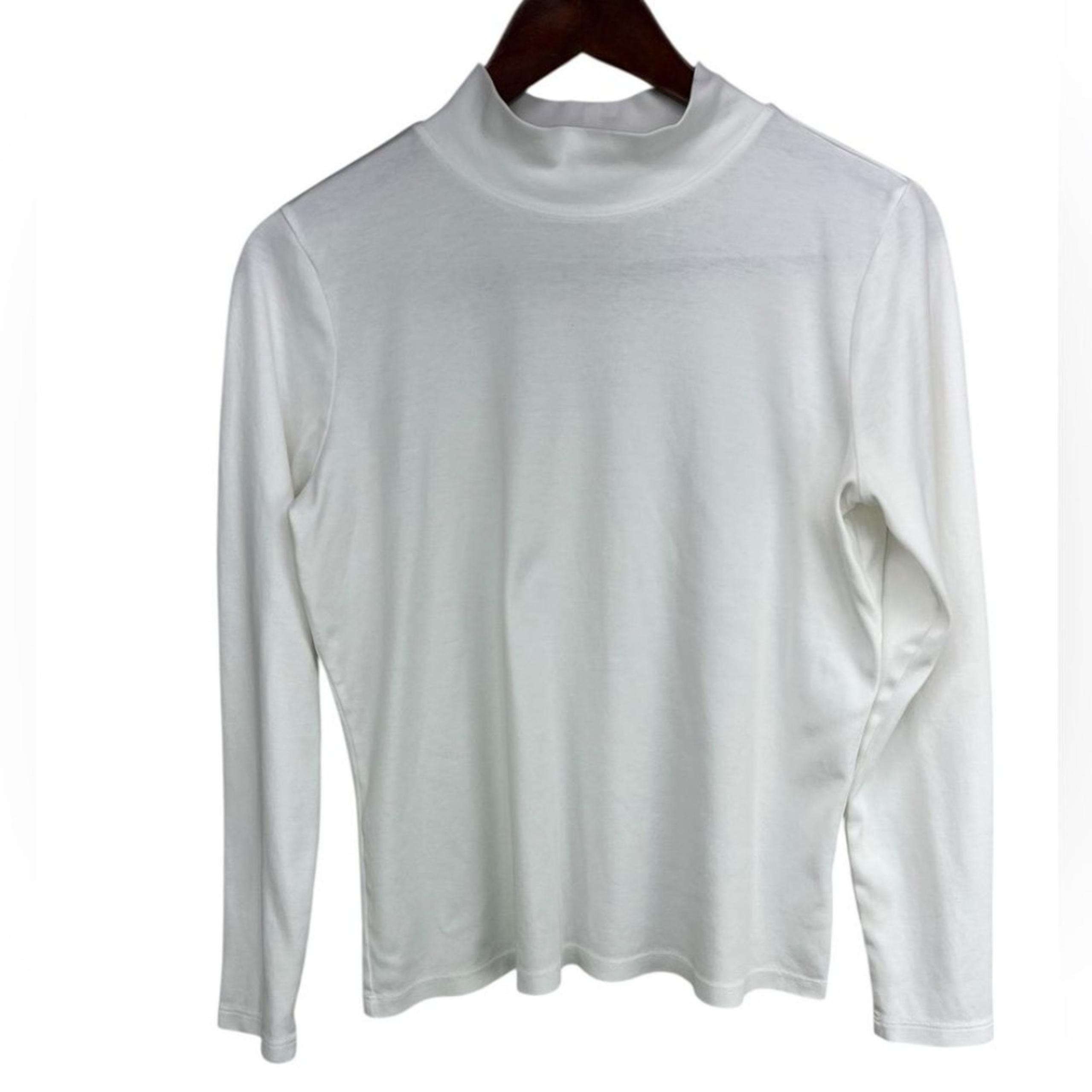 L.L.Bean Supima Cotton Mock- Turtle neck Long Sleeve Tee Womens Medium