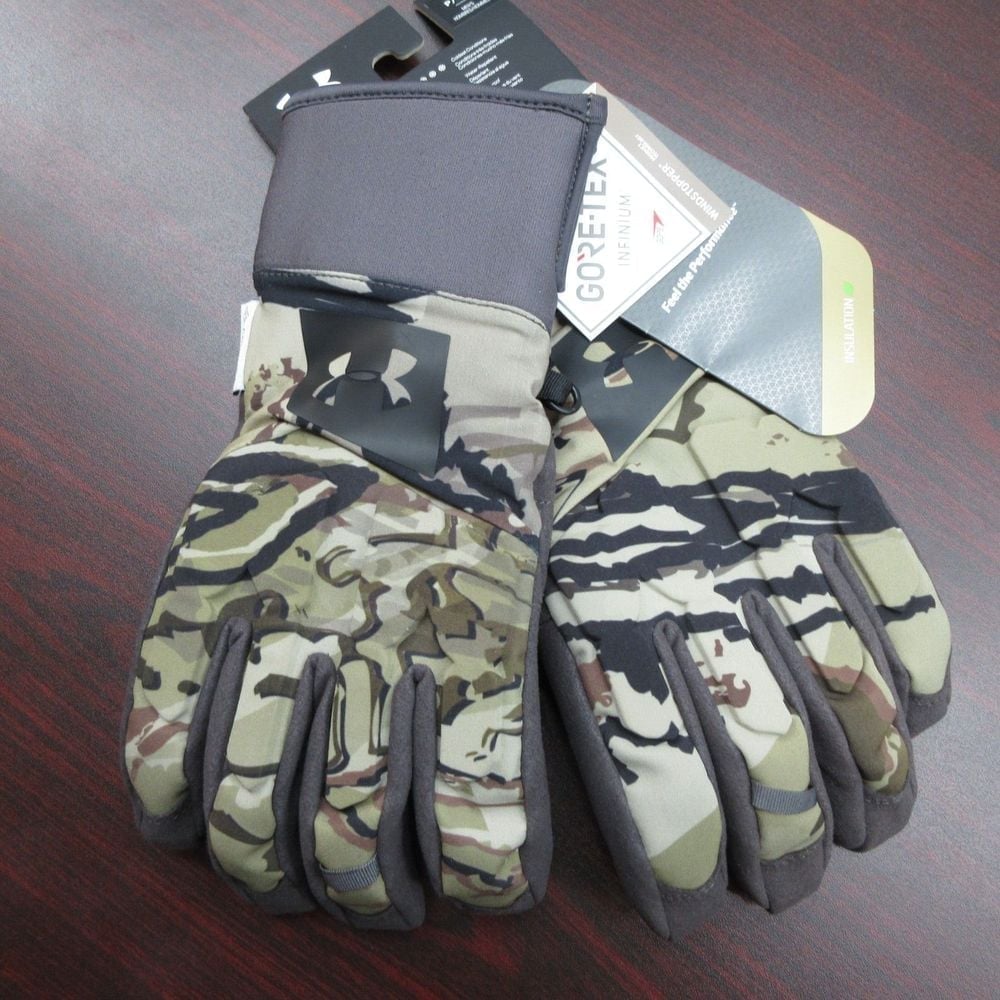 Under Armour Storm Windstopper Gloves Mens S Camouflage Camo New Hunting