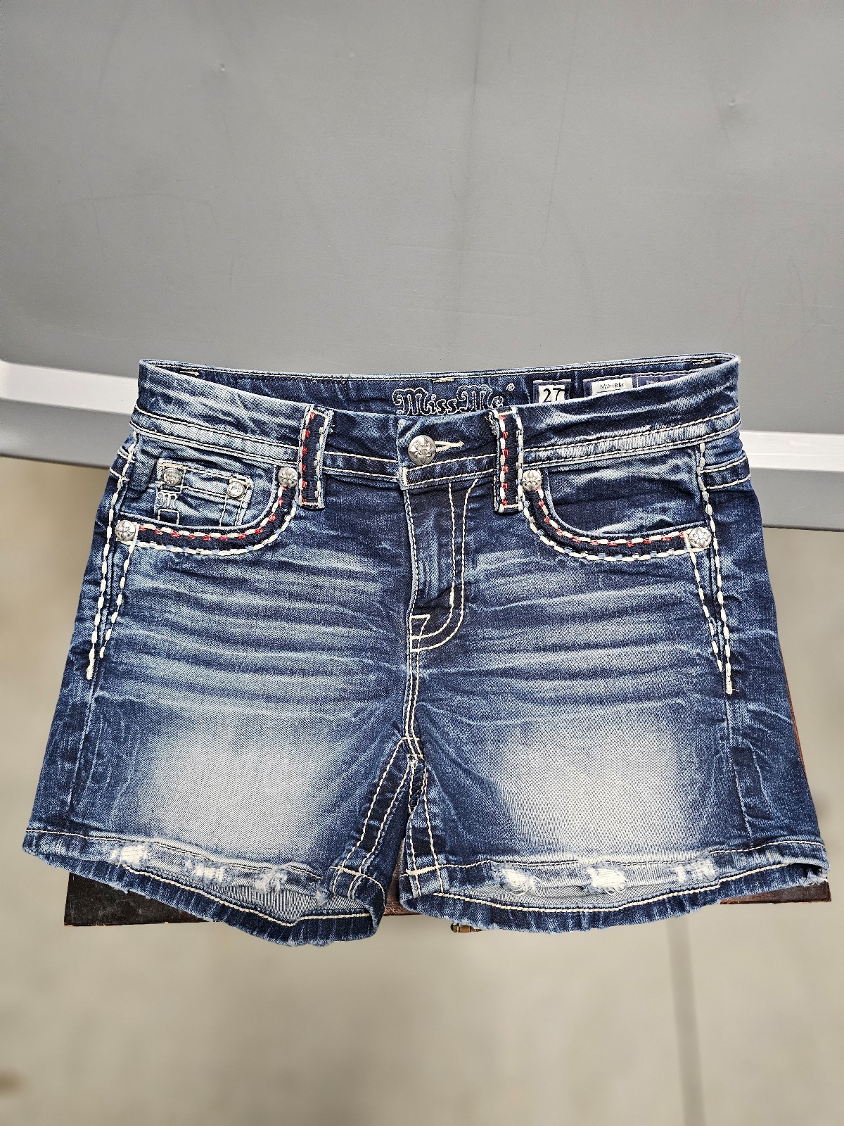 Miss Me Women's USA Flag Denim Shorts Size 27 EUC