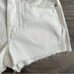 NWT MADEWELL Relaxed Denim Shorts Ivory White Size 25 Raw Hem Mid-Rise Bohemian