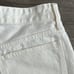 NWT MADEWELL Relaxed Denim Shorts Ivory White Size 25 Raw Hem Mid-Rise Bohemian