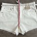 NWT MADEWELL Relaxed Denim Shorts Ivory White Size 25 Raw Hem Mid-Rise Bohemian
