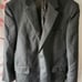 Men's Chaps Black Pinstripe Blazer Suit Jacket Size 42R 100% Wool