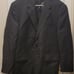 Men's Chaps Black Pinstripe Blazer Suit Jacket Size 42R 100% Wool