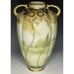 Antique Art Nouveau Cottage Pastoral Scene Vase Large Flowers Porcelain Nippon