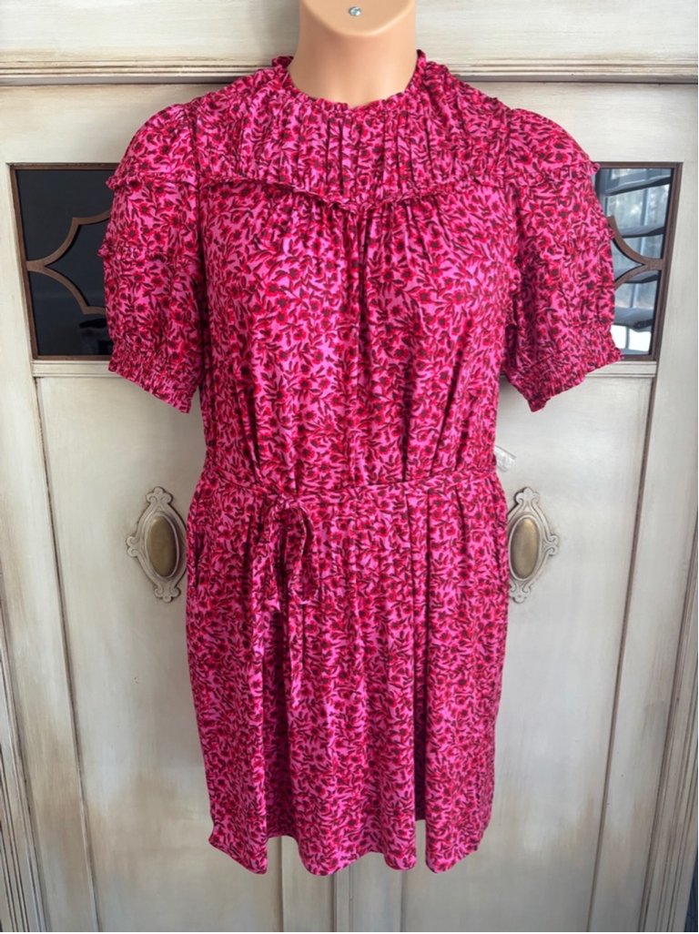 NWT Boden Yoke Detail Jersey Mini Dress in Abstract Vine | Size 8R