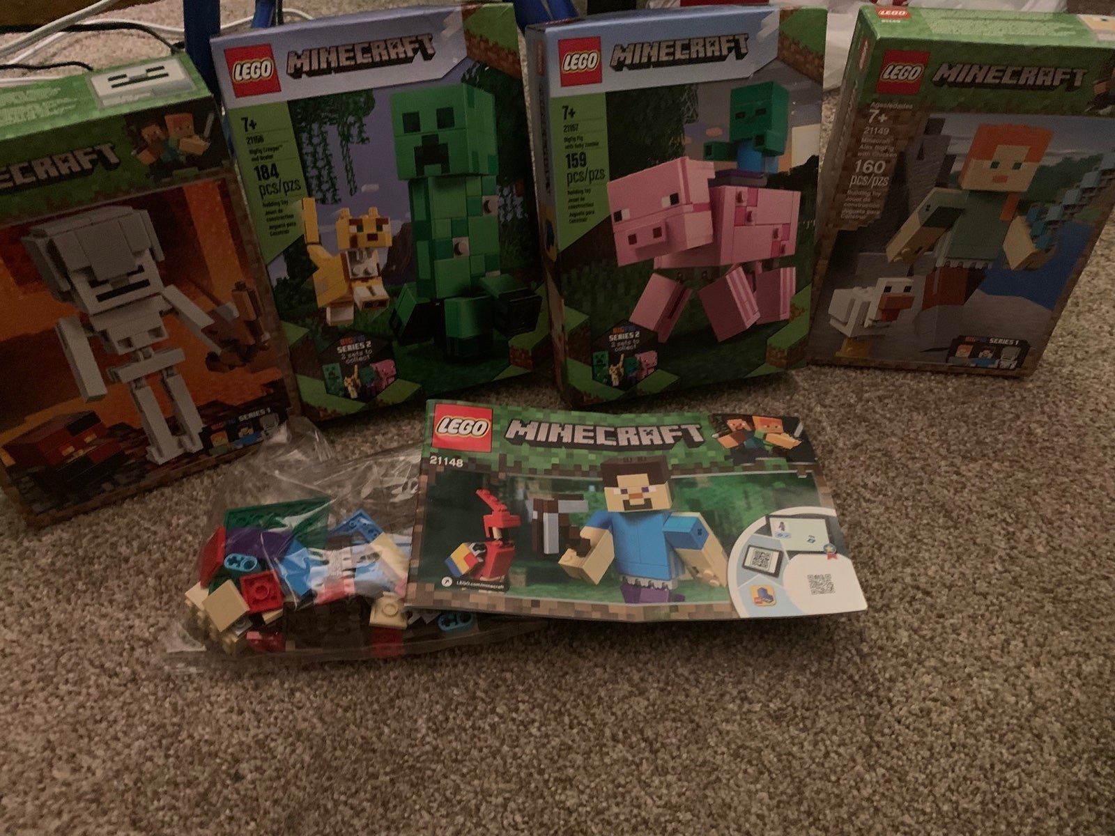 Lego Minecraft BigFig Lot 21148, 21149, 21150, 21156, 21157 NIB