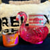 Bath & Body Works Flamingo Water Globe 3 Wick Candle Bundle