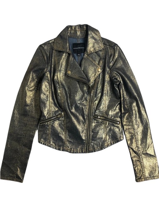 Rock & Republic Gold Wash Denim Jacket | Size S