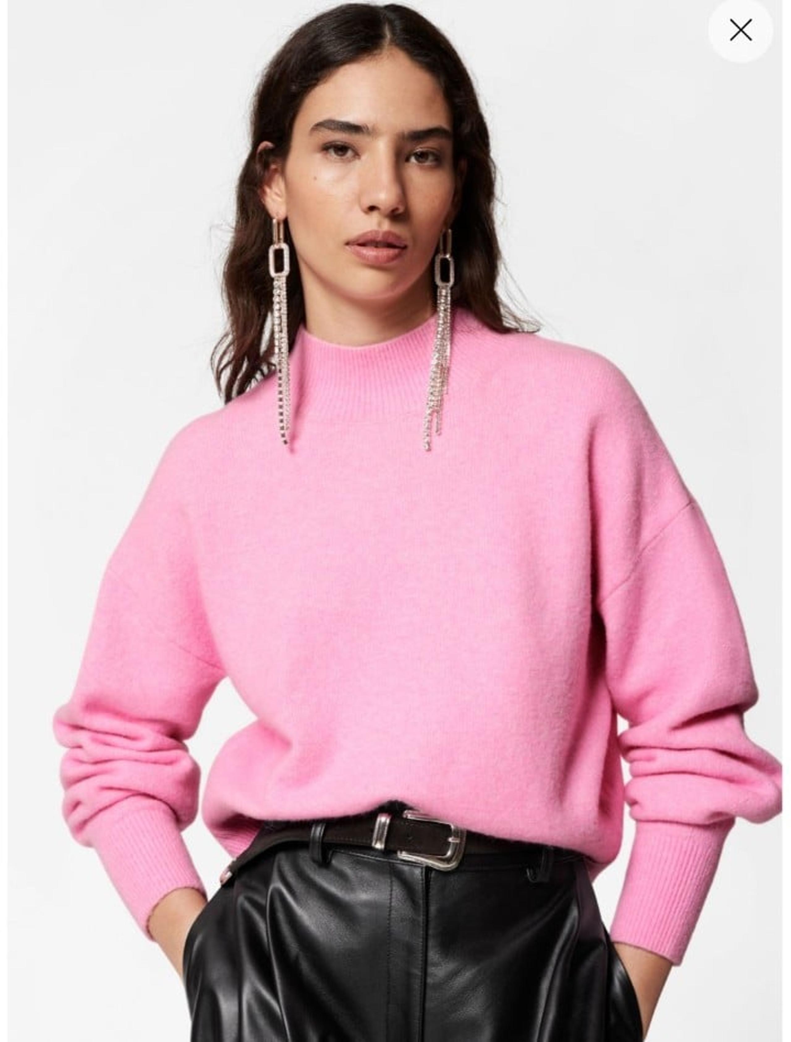 SOLD OUT COLOR & Other Stories Pink Mock-Neck Sweater