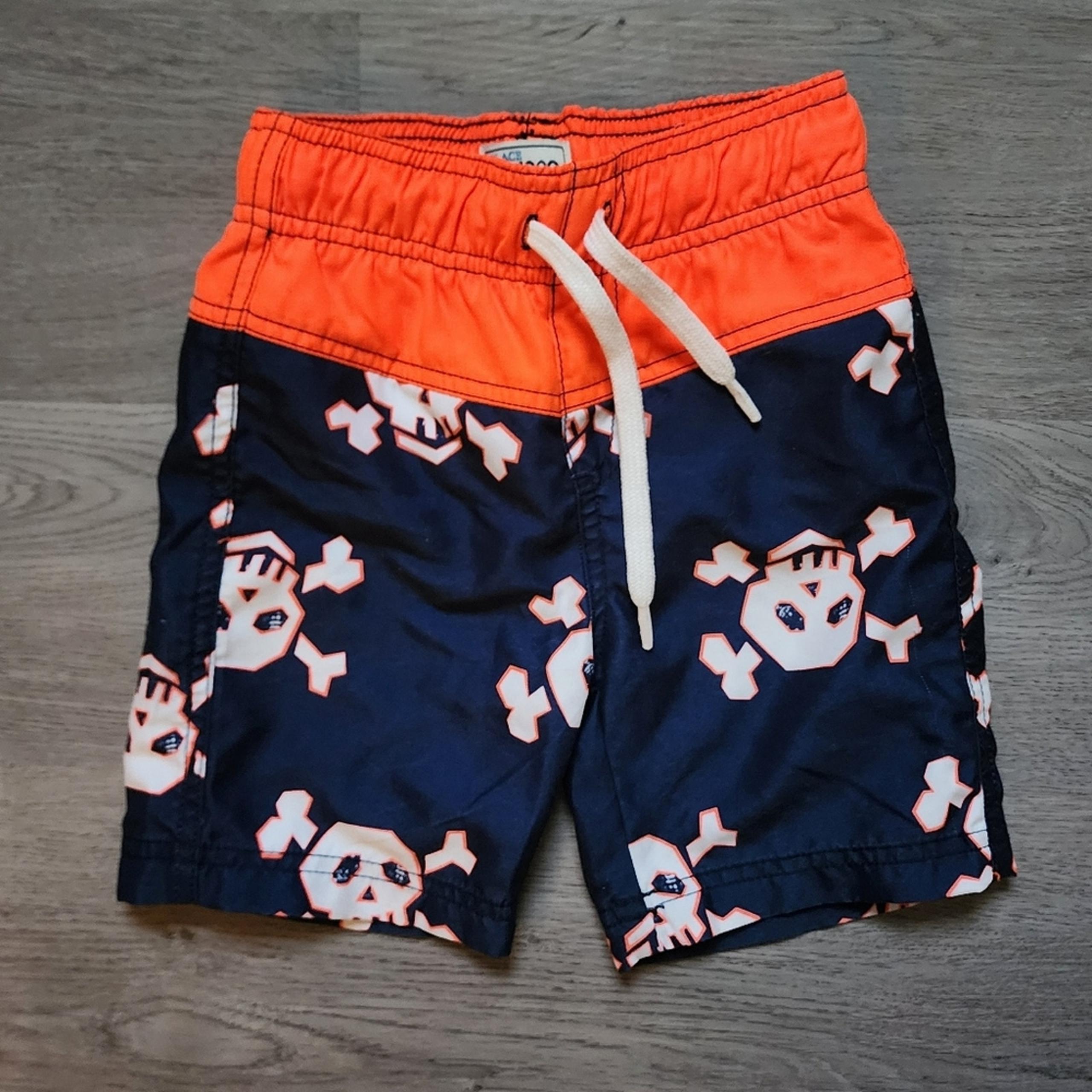 The Children's Place Boy's Swimwear Skull & Cross Bones Swimming Trunks X-Small