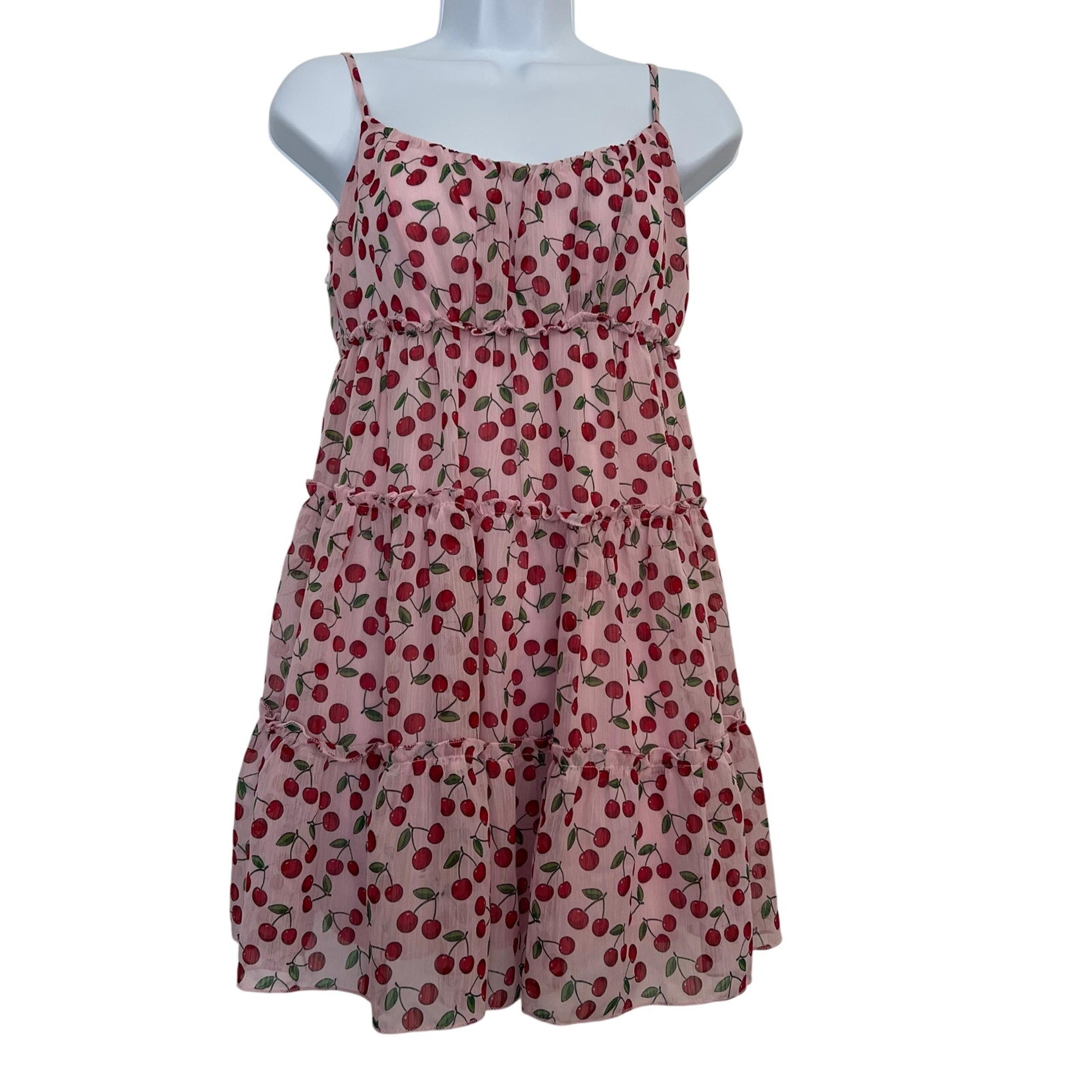 Trixxi Y2K Babydoll Tiered Babydoll Mini Dress Women Size S Tiered Girly Pink